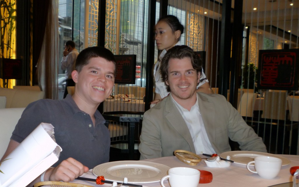 Peter and Tom at the restaurant the first night in Beijing