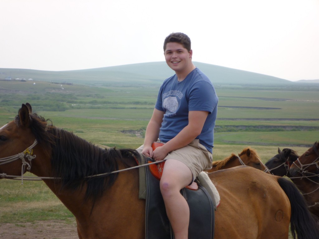 Andrew on a Mongolian horse