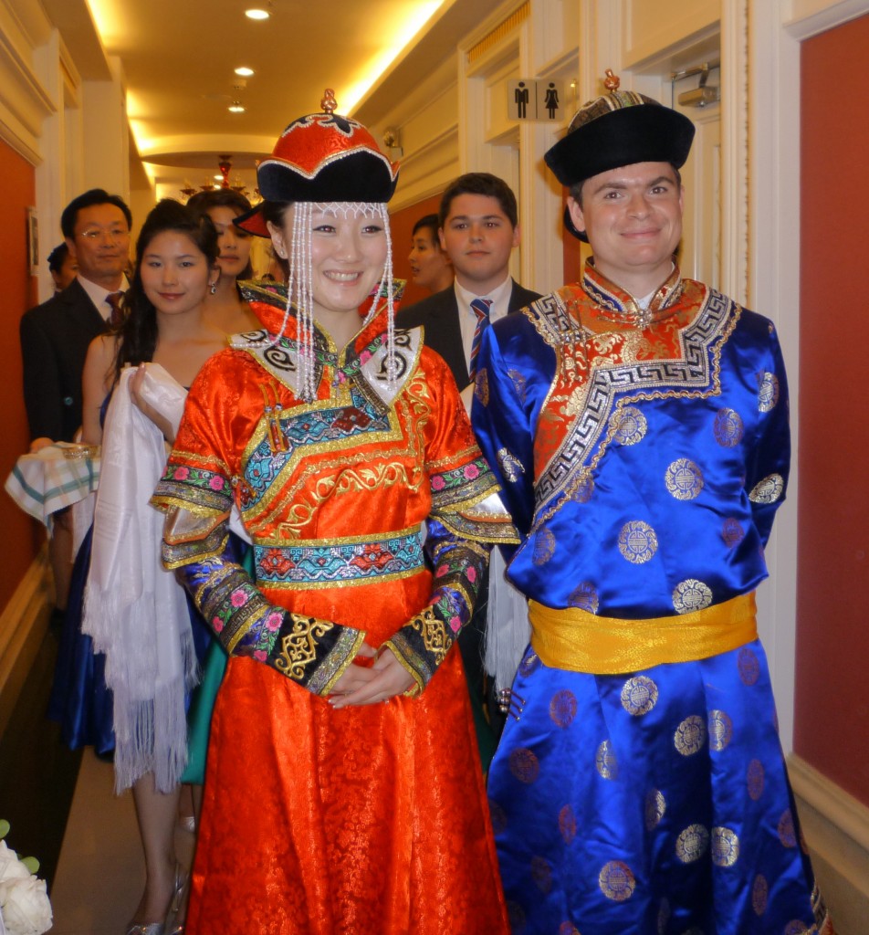 The Mongolian wedding is ready to begin
